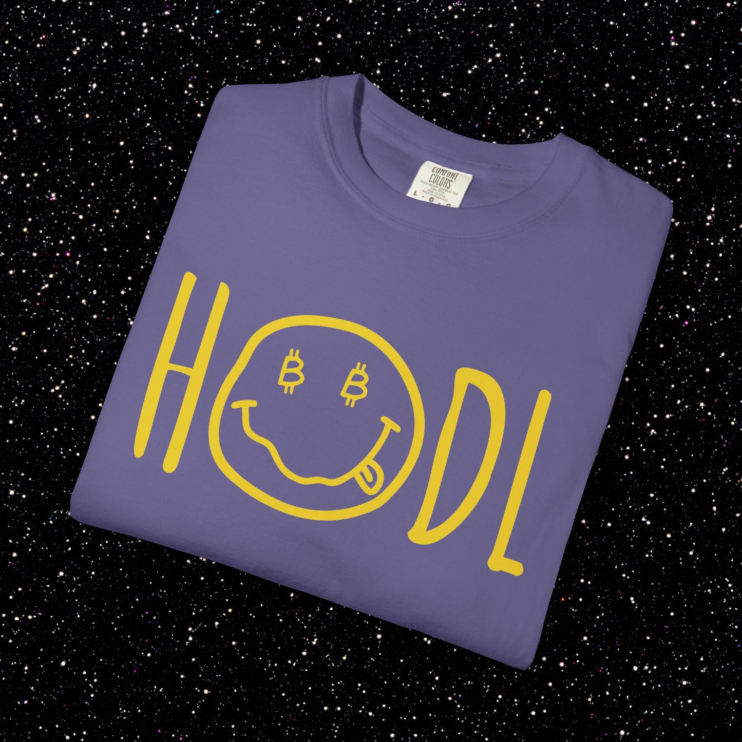 HODL Smiley Line Art Bitcoin Tee