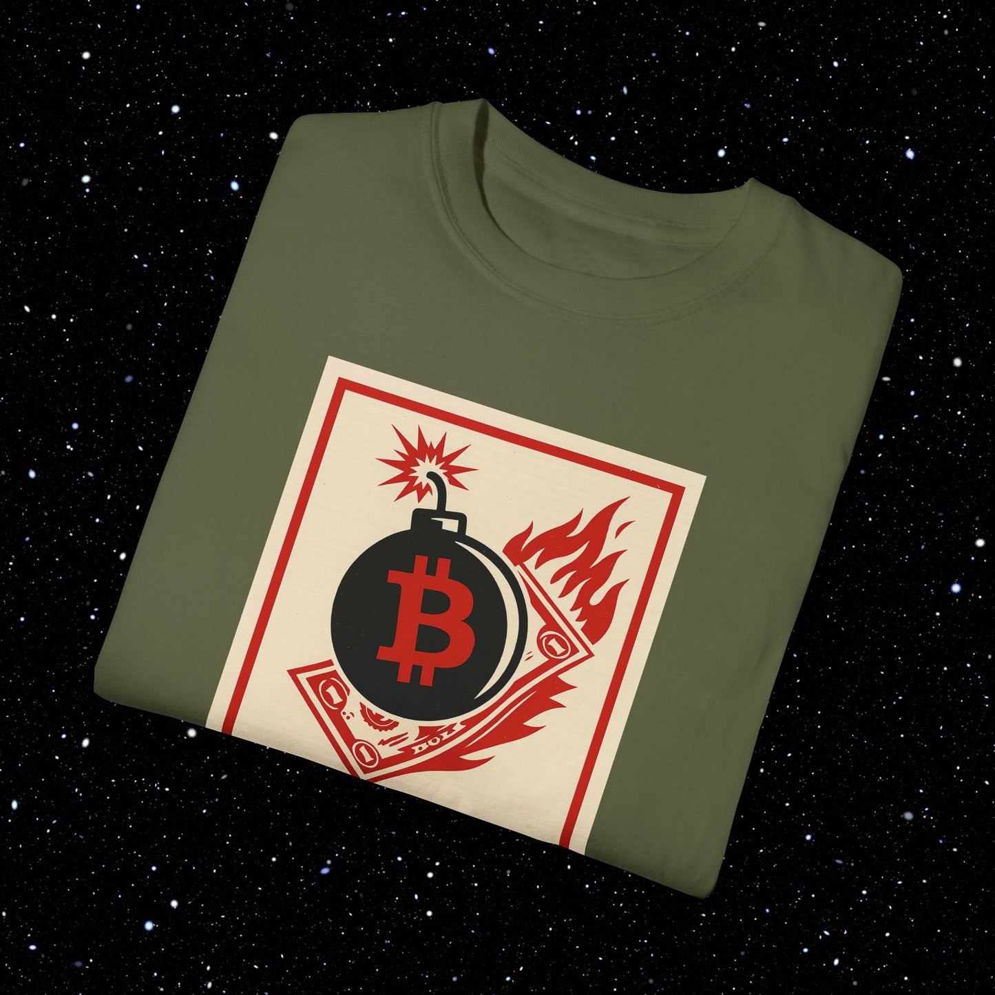 Inflation is Theft Comfort Colors Bitcoin Tee Shirt