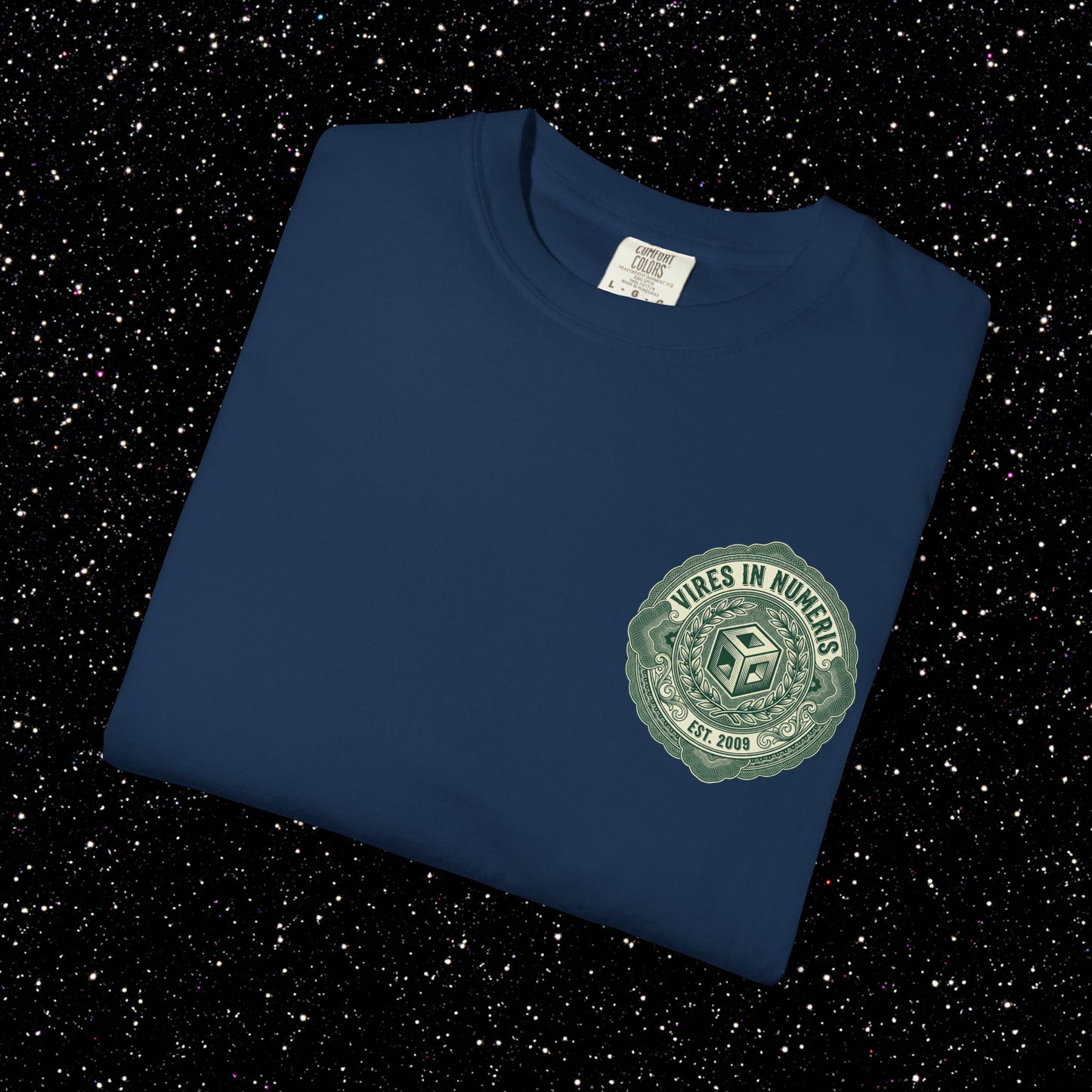 Sound Money Crest T-Shirt – Vires in Numeris Back Print | Bitcoin Opsec Tee