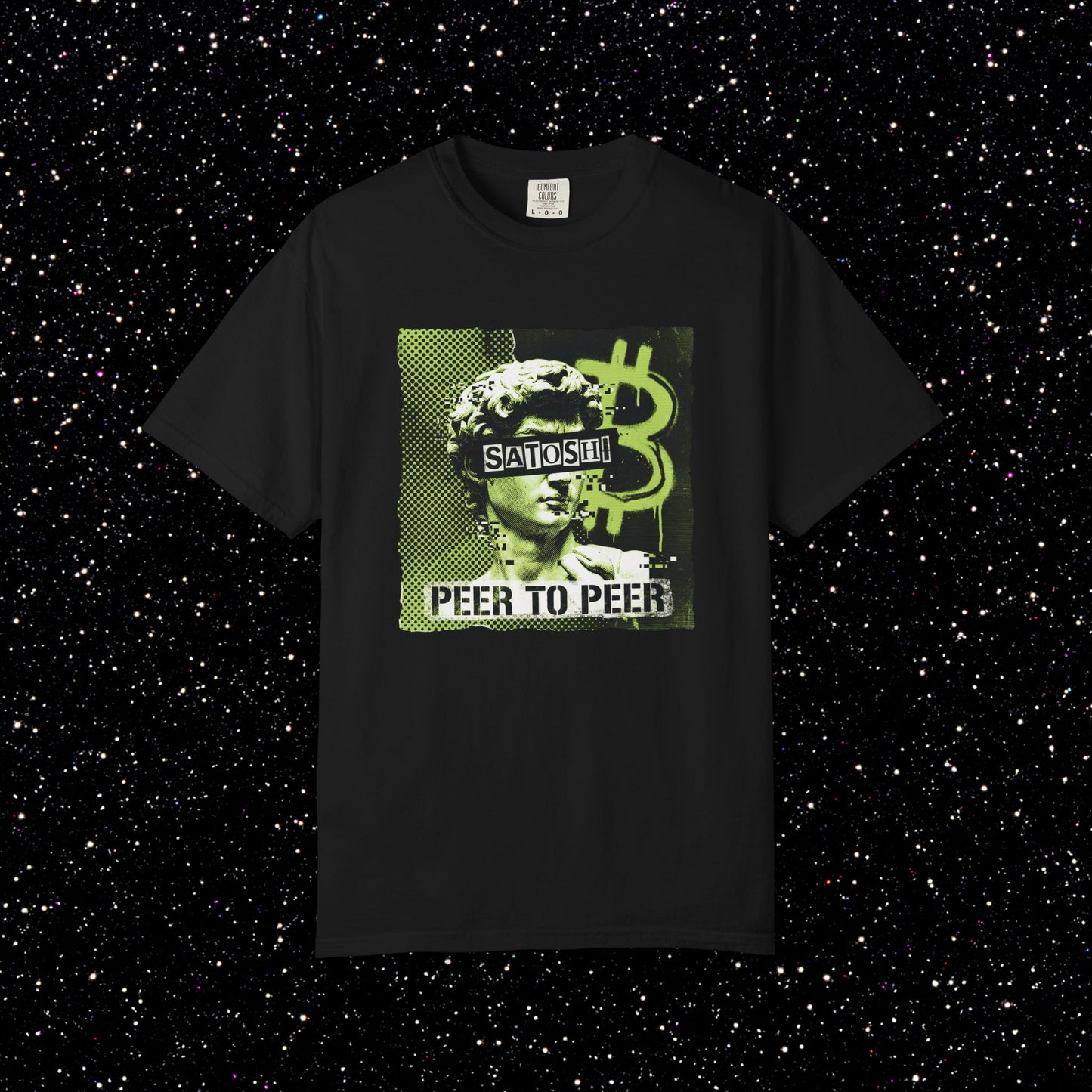 Satoshi Peer to Peer Art Tee