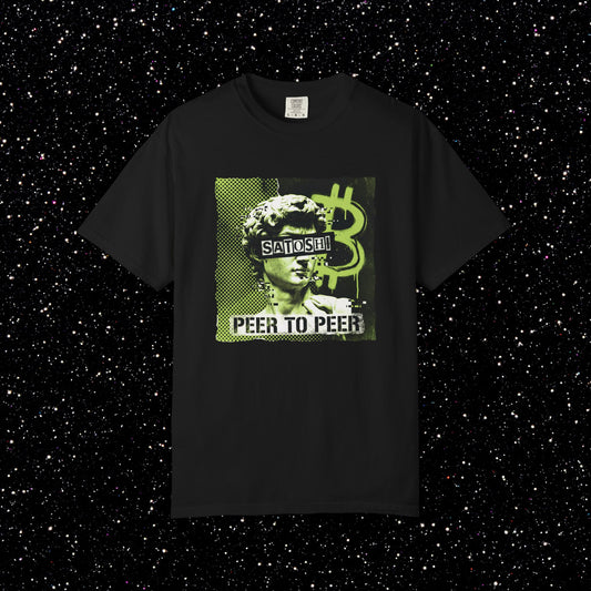Satoshi Peer to Peer Art Tee