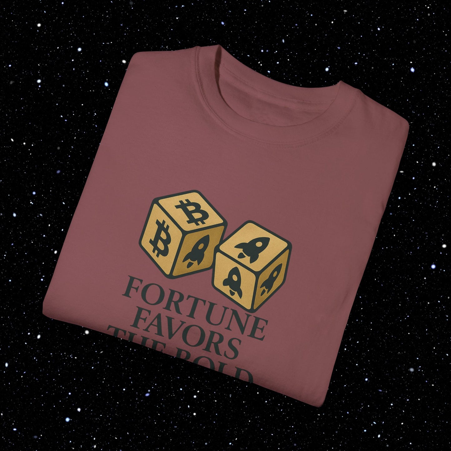 Fortune Favors The Bold - Bitcoin Comfort Colors Tee Shirt