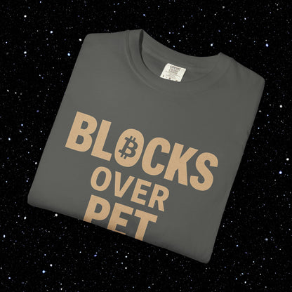 Blocks Over Pet Rocks Bitcoin Tee