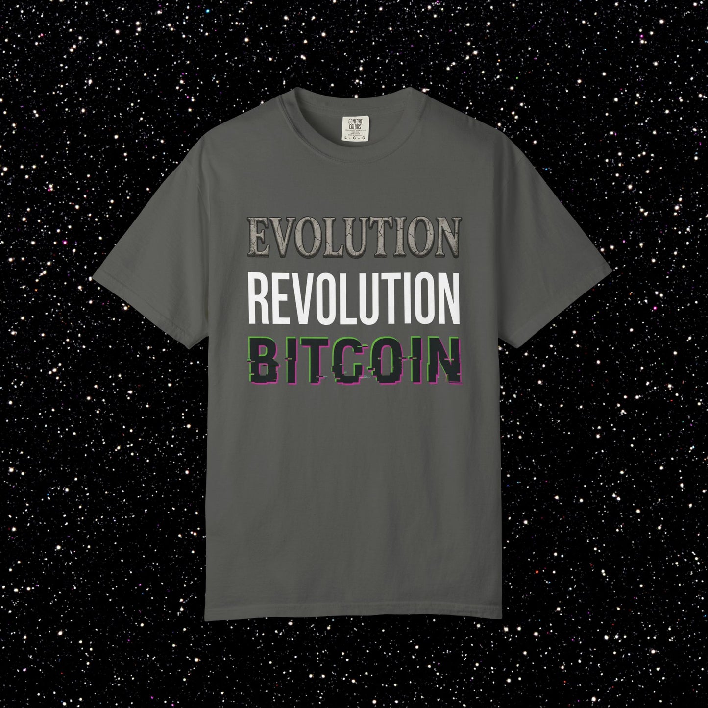 Evolution Revolution Bitcoin T-Shirt | Bitcoin Statement Tee