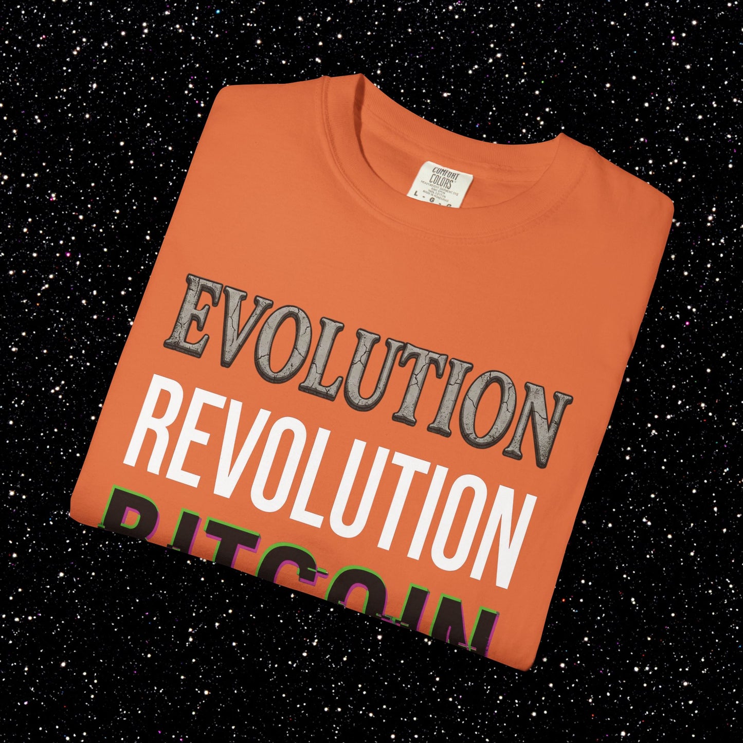 Evolution Revolution Bitcoin T-Shirt | Bitcoin Statement Tee