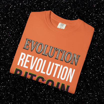 Evolution Revolution Bitcoin T-Shirt | Bitcoin Statement Tee