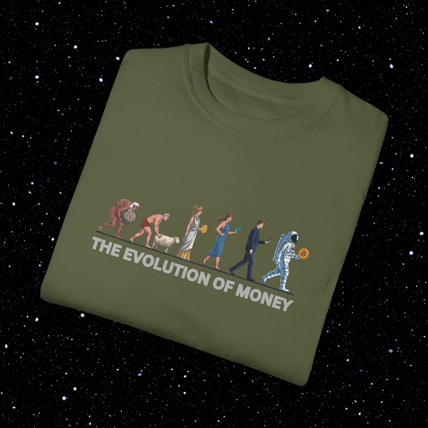 Evolution of Money - Bitcoin Comfort Colors Tee