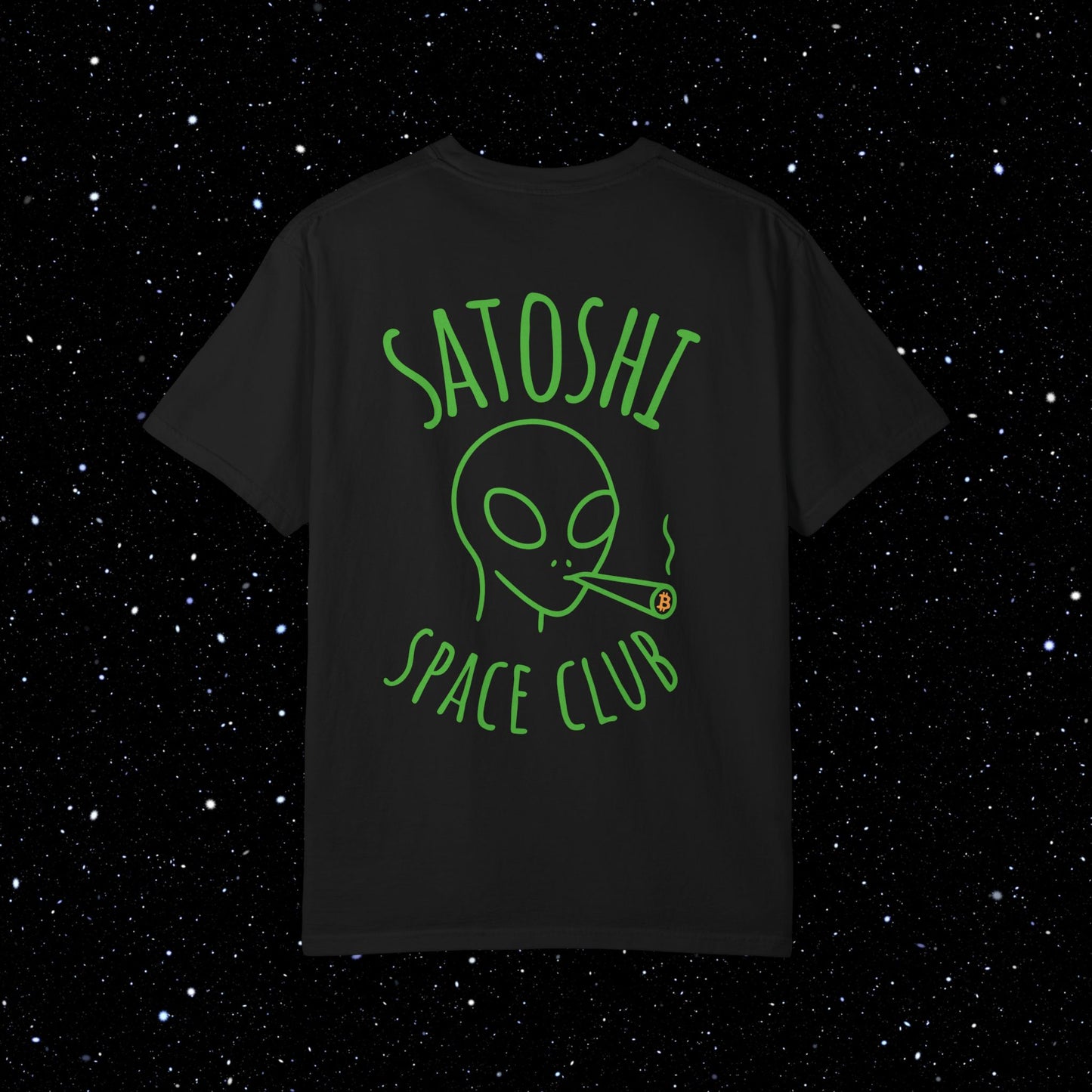 Satoshi Space Club Line Art Backprint Tee