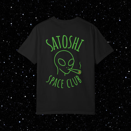 Satoshi Space Club Line Art Backprint Tee