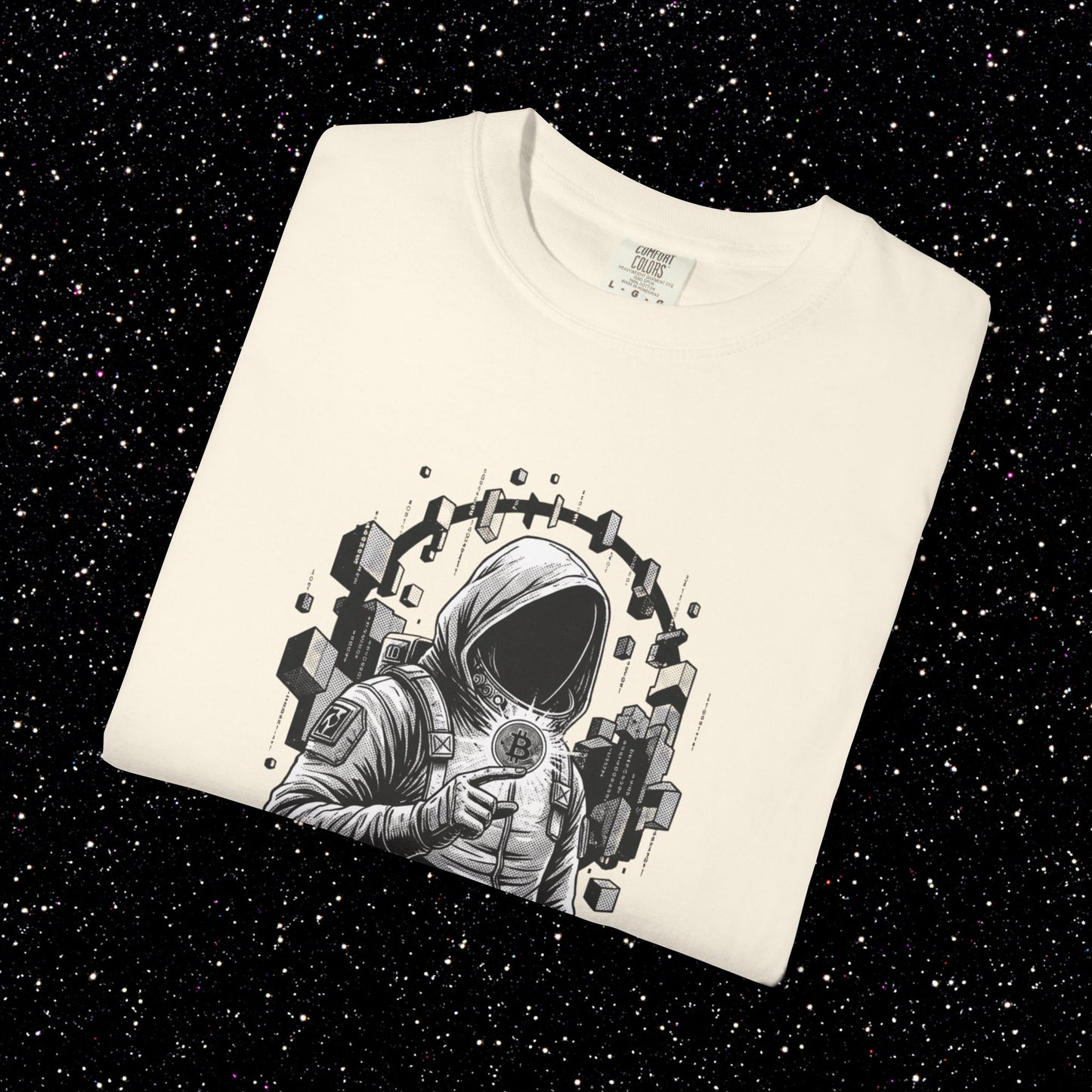 Satoshi Space Club Astronaut T-Shirt | Bitcoin Explorer Graphic Tee
