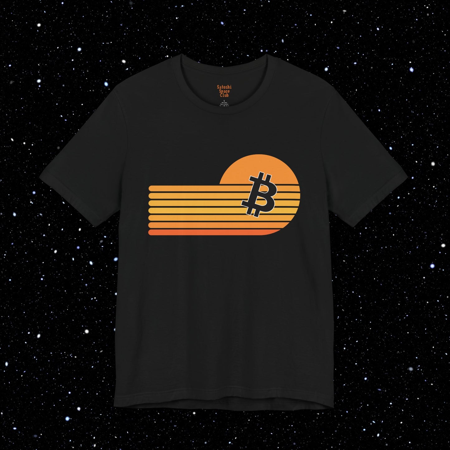 Bitcoin Retro Sunset Tee Shirt