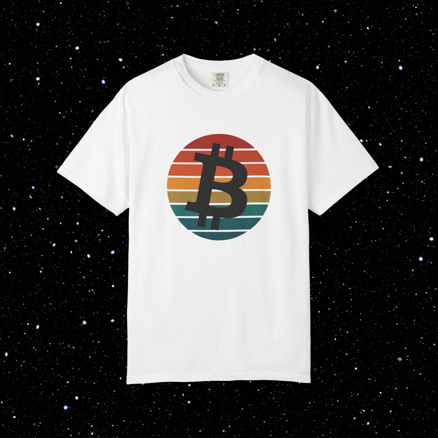 Bitcoin Retro Sunset Surf Tee