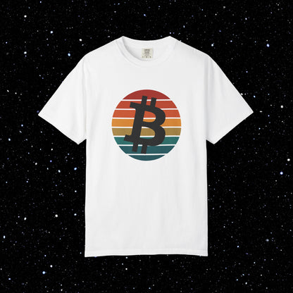 Bitcoin Retro Sunset Surf Tee