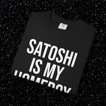 Satoshi Is My Homeboy Typography Tee
