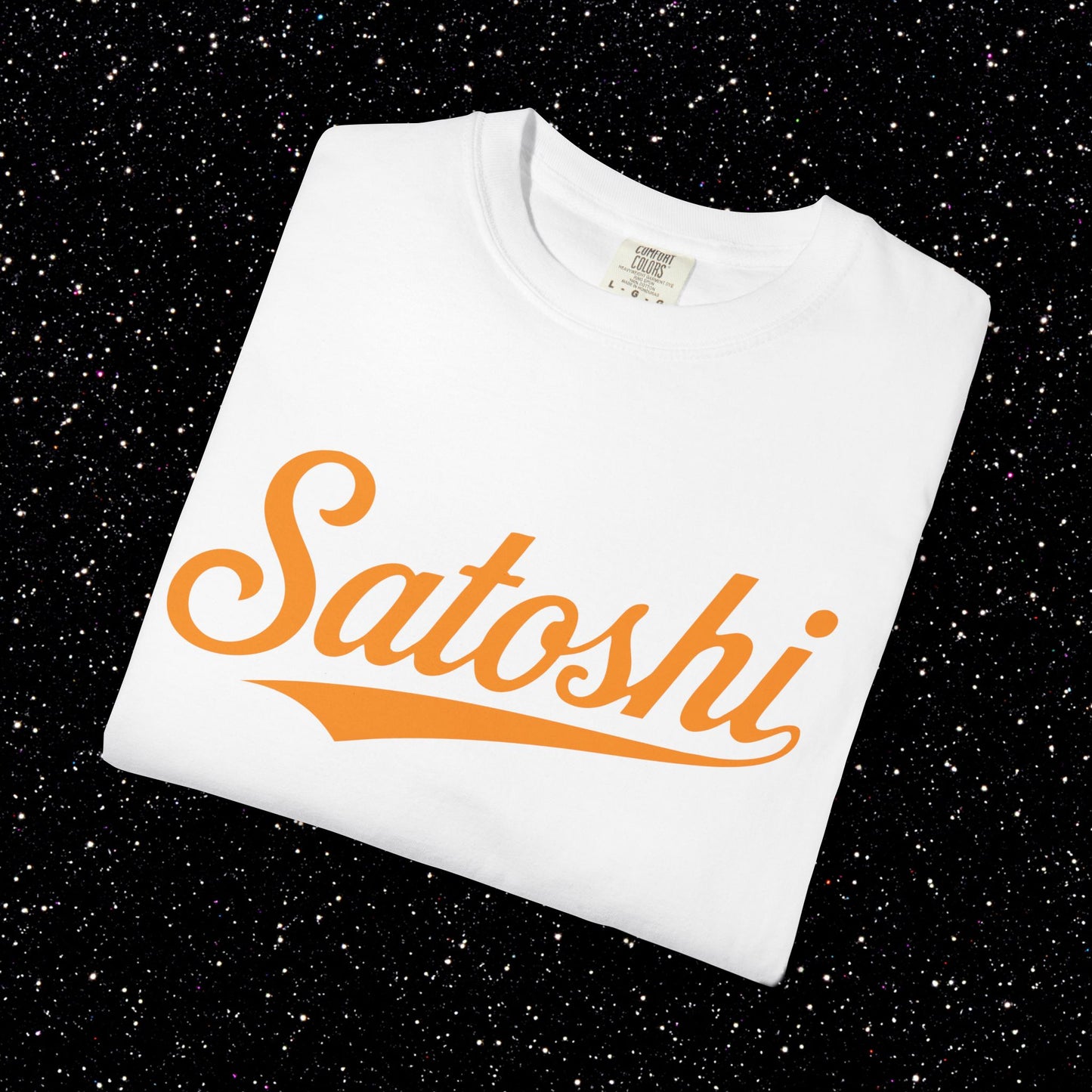 Satoshi Baseball Script Tee