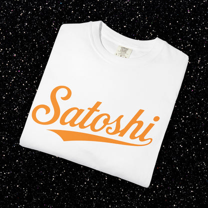 Satoshi Baseball Script Tee