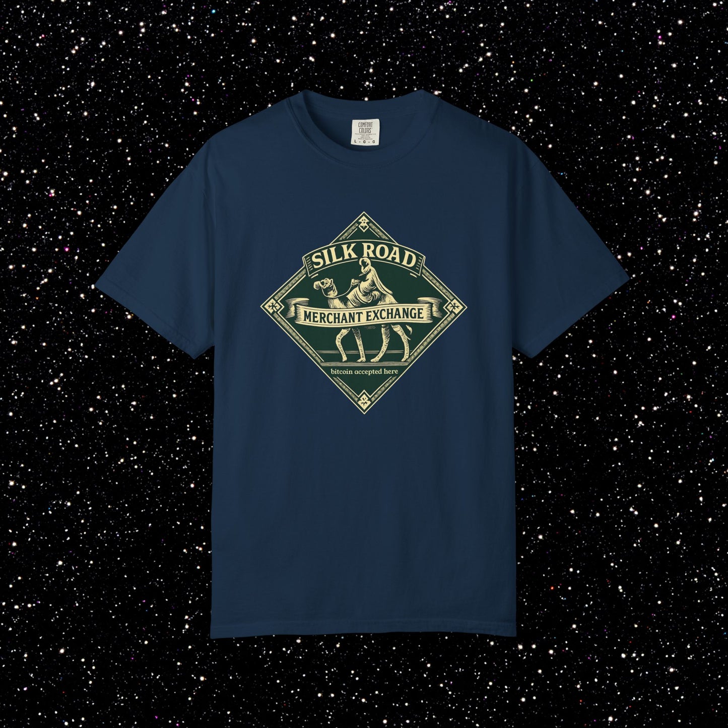 Silk Road Merchant Exchange T-Shirt | Bitcoin Accepted Here | Heritage Trade Design