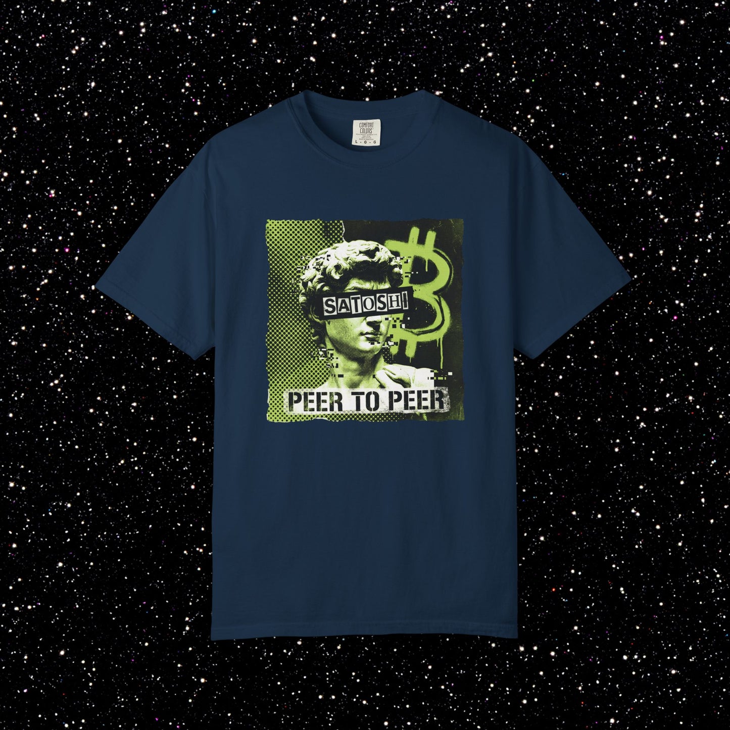 Satoshi Peer to Peer Art Tee