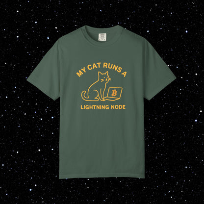 My Cat Runs a Lightning Node Bitcoin Tee