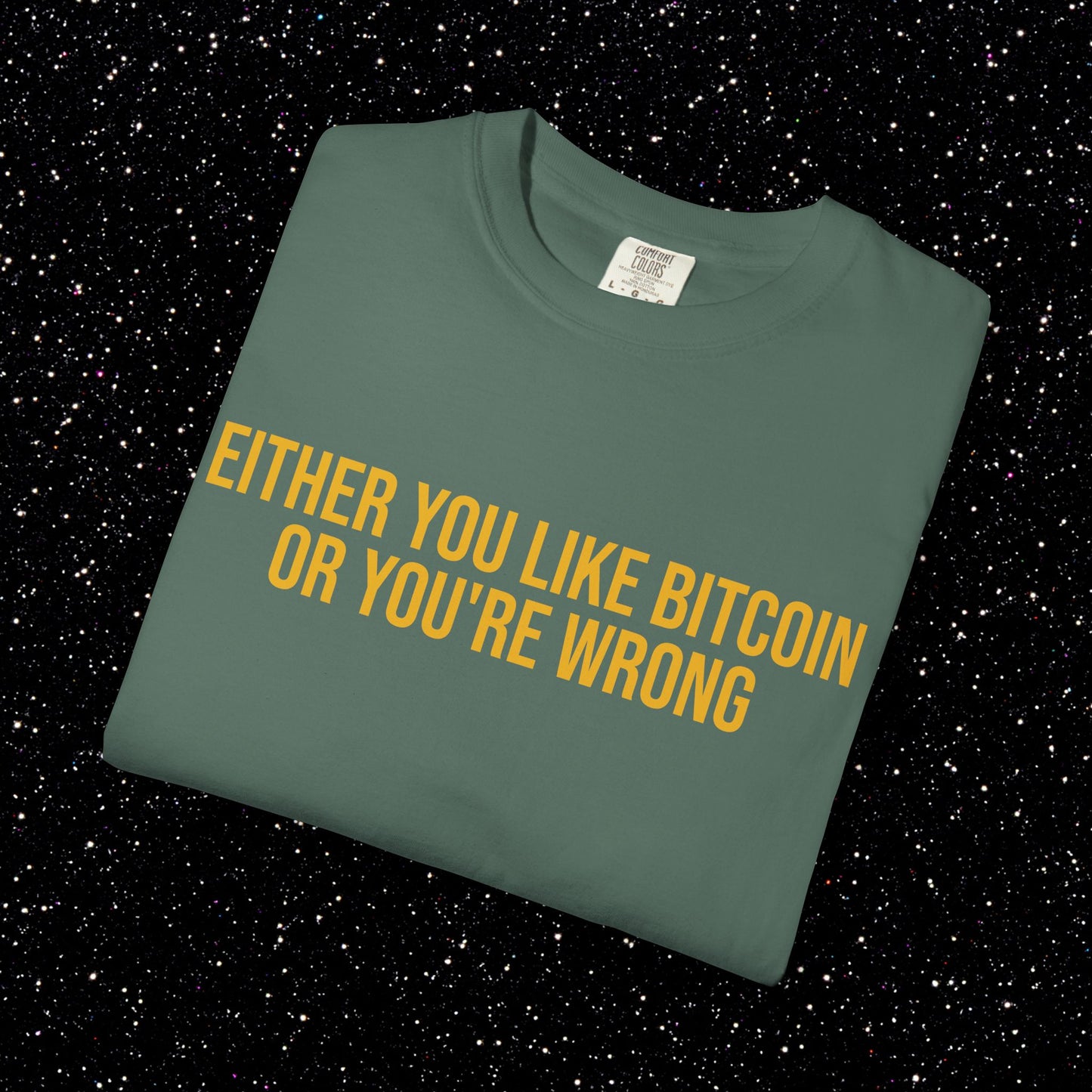 Either You Like Bitcoin Or You're Wrong Tee
