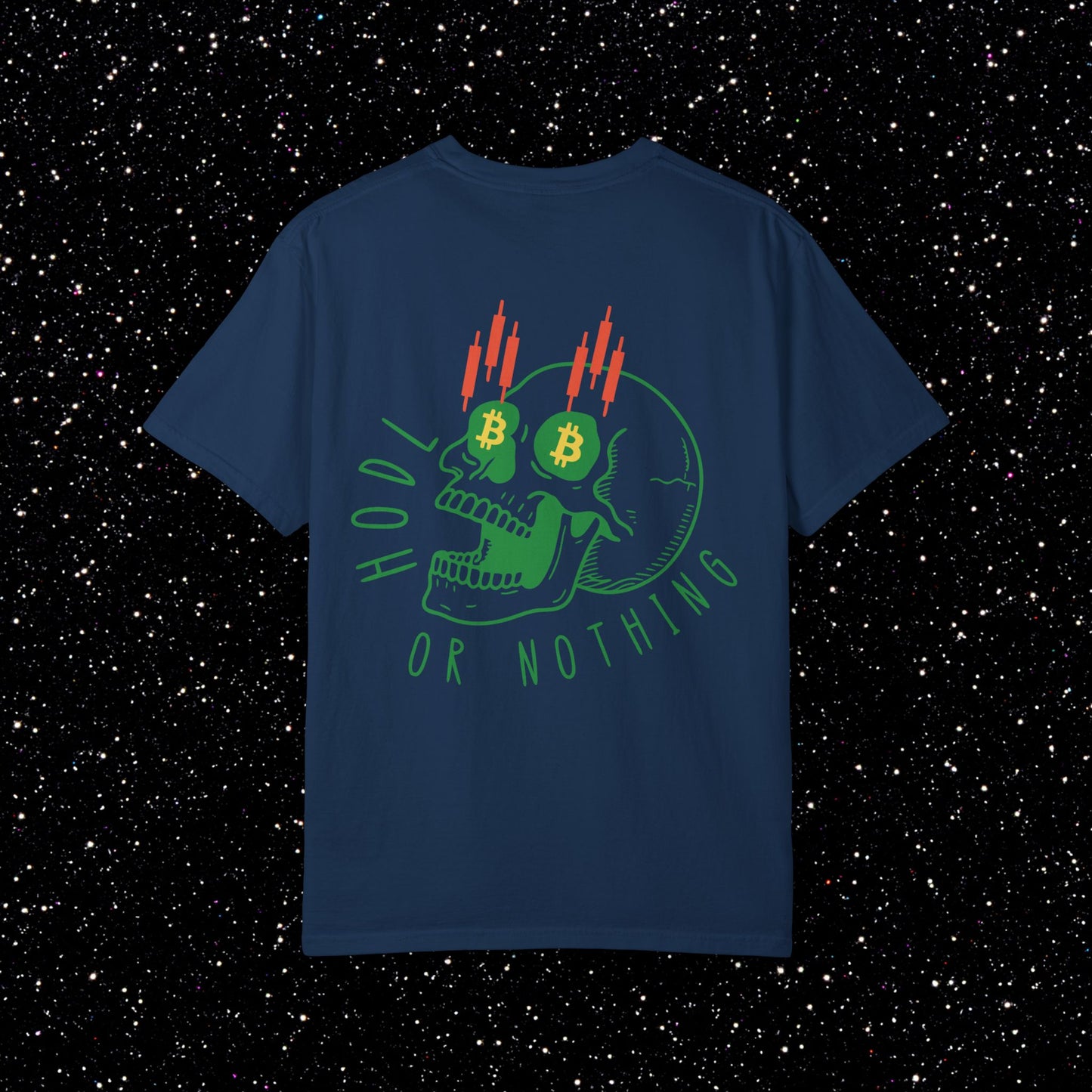 HODL Or Nothing Red Day Backprint Tee