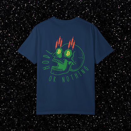 HODL Or Nothing Red Day Backprint Tee