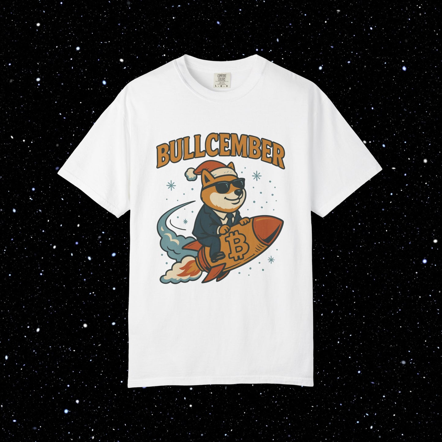 Bullcember Rocket Doge Bitcoin Tee