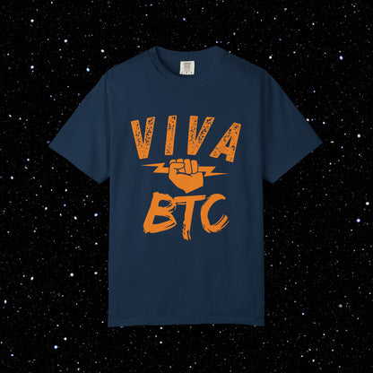 VIVA BTC Front Print Lightning Rod - Comfort Colors Bitcoin Shirt