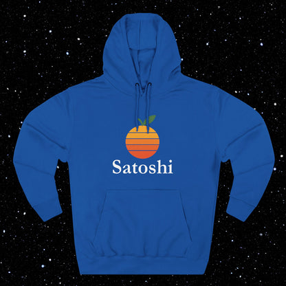 Satoshi Think Different Orange Fleece Hoodie