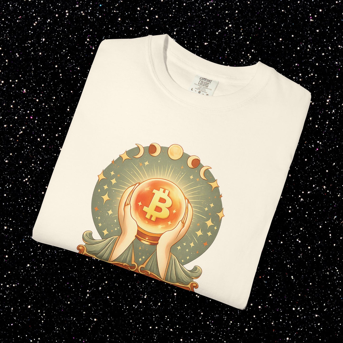 Dreams of Satoshi T-Shirt | Mystical Bitcoin Art Nouveau Boho Crypto Tee