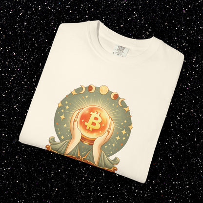 Dreams of Satoshi T-Shirt | Mystical Bitcoin Art Nouveau Boho Crypto Tee