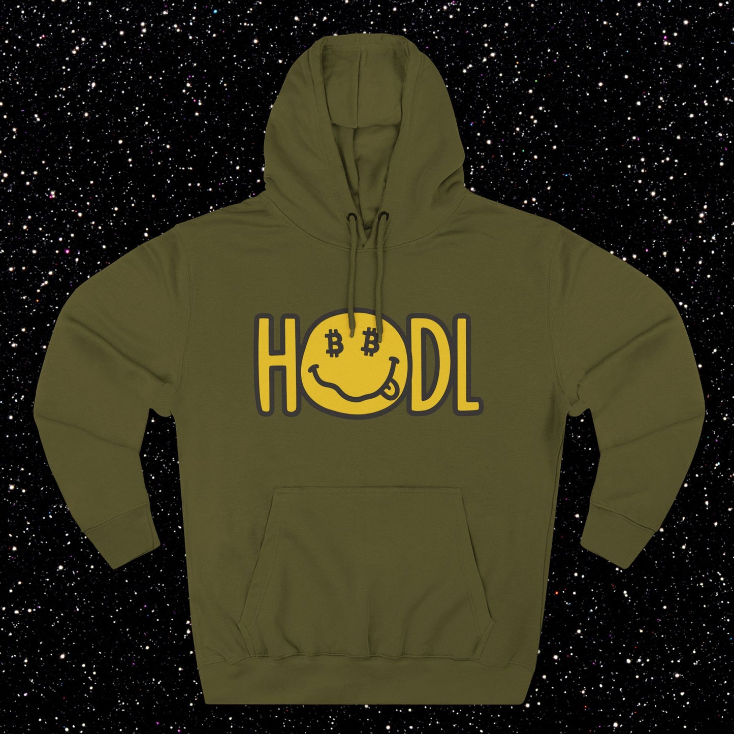 HODL Smiley Fleece Hoodie