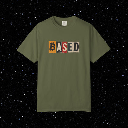 Based Cutout Comfort Colors Bitcoin Tee