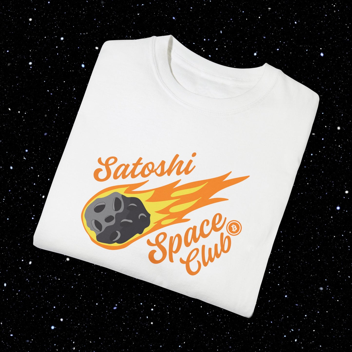 Satoshi Space Club - Cosmic Airdrop - Comfort Colors Bitcoin Tee Shirt