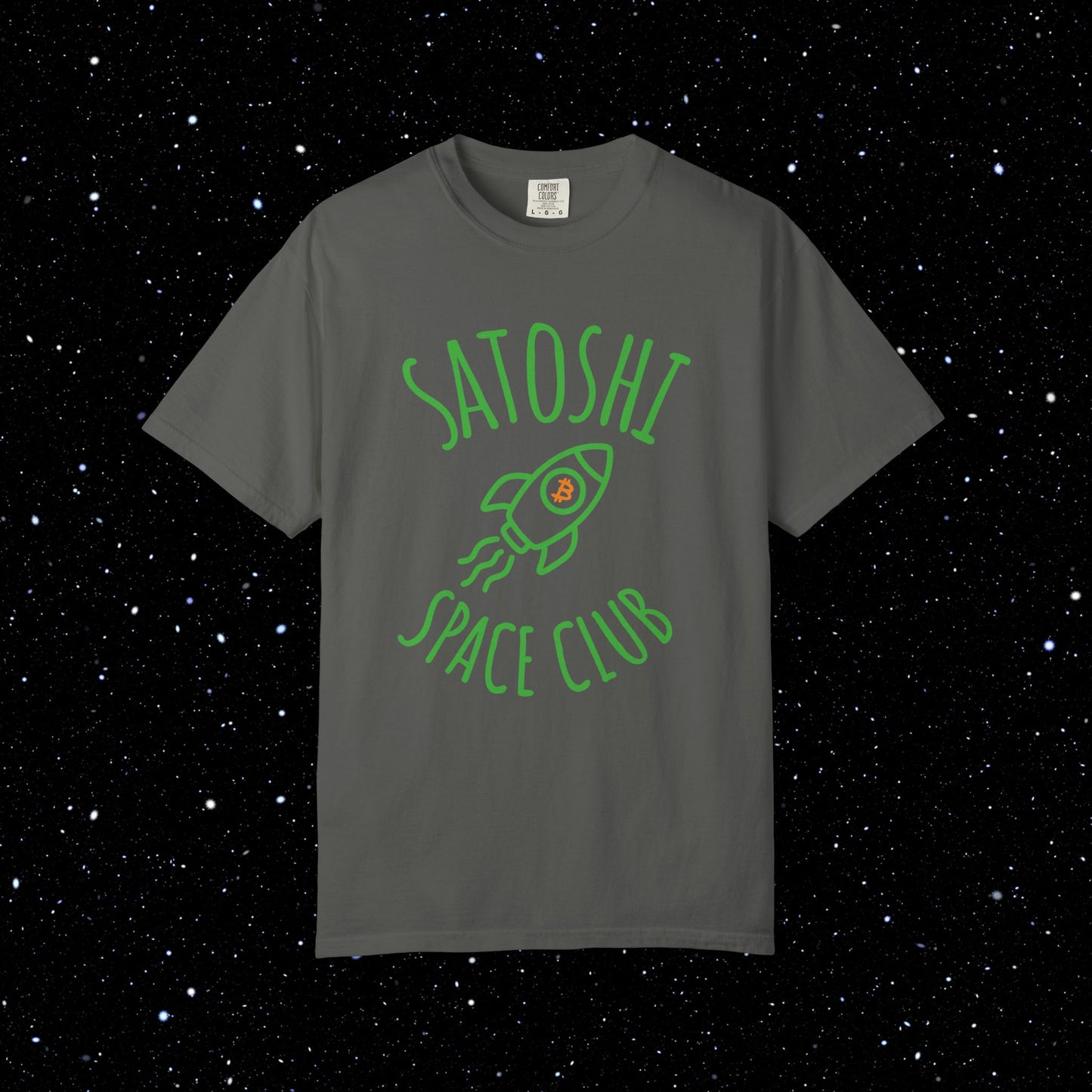 Satoshi Space Club Rocket Line Art Tee