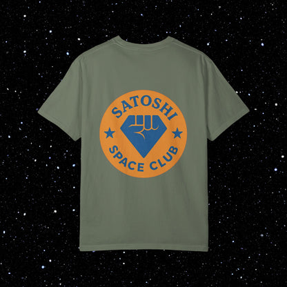 Satoshi Space Club Diamond Hands Back Print Tee