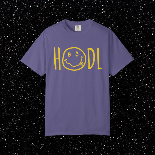 HODL Smiley Line Art Bitcoin Tee