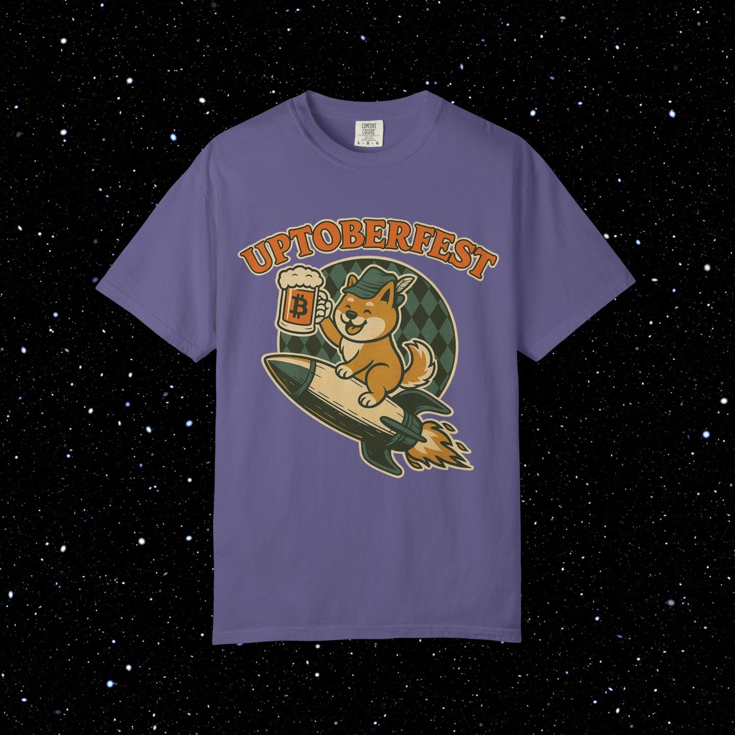 Bitcoin Uptoberfest Rocket Doge Tee