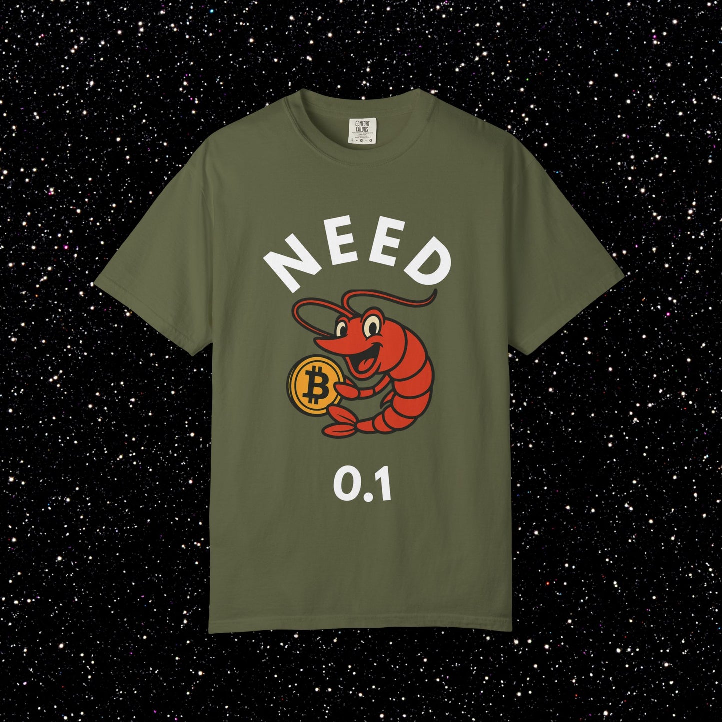 Bitcoin Shrimp Tee — "Need 0.1 BTC"