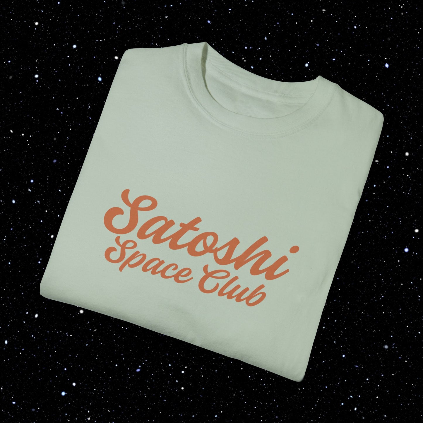 Satoshi Space Club Cosmic Abduction Comfort Colors Bitcoin Tee Shirt