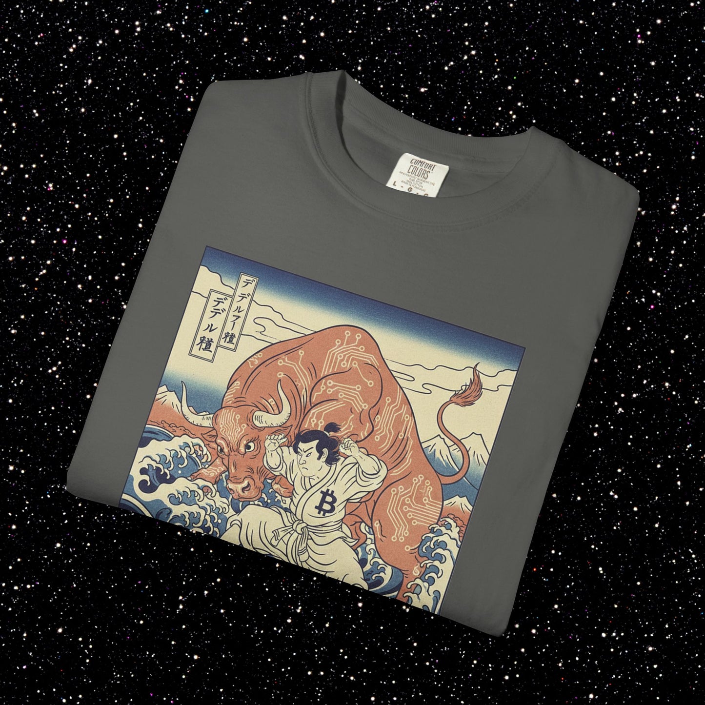 Bitcoin Bull vs Bear Samurai T-Shirt | Ukiyo-e Art Tee