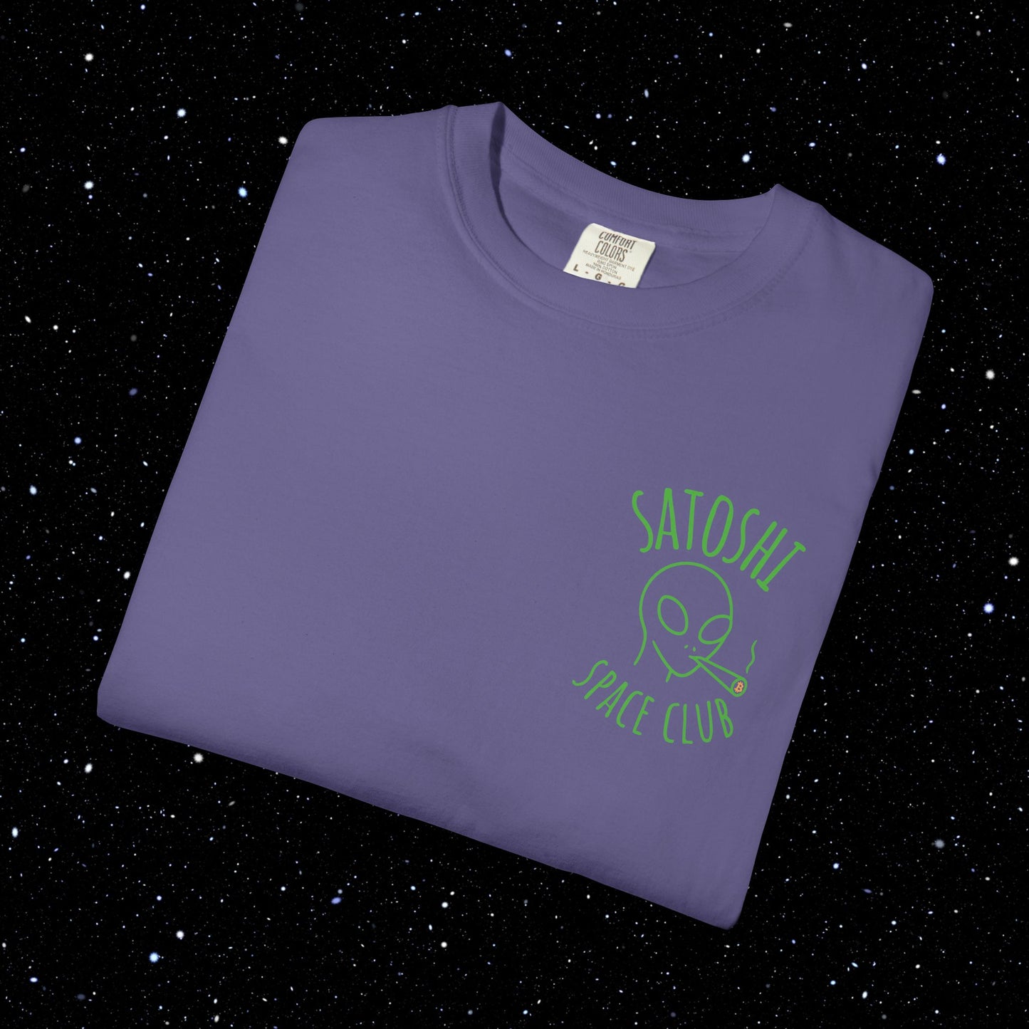 Satoshi Space Club Line Art Backprint Tee