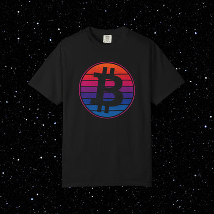 Bitcoin Synthwave Sunset Tee