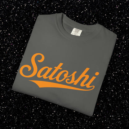 Satoshi Baseball Script Tee