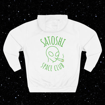 Satoshi Space Club Line Art Backprint Fleece Hoodie