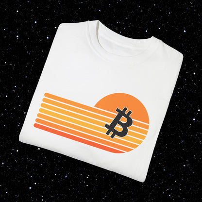 Bitcoin Retro Sunset Tee Shirt