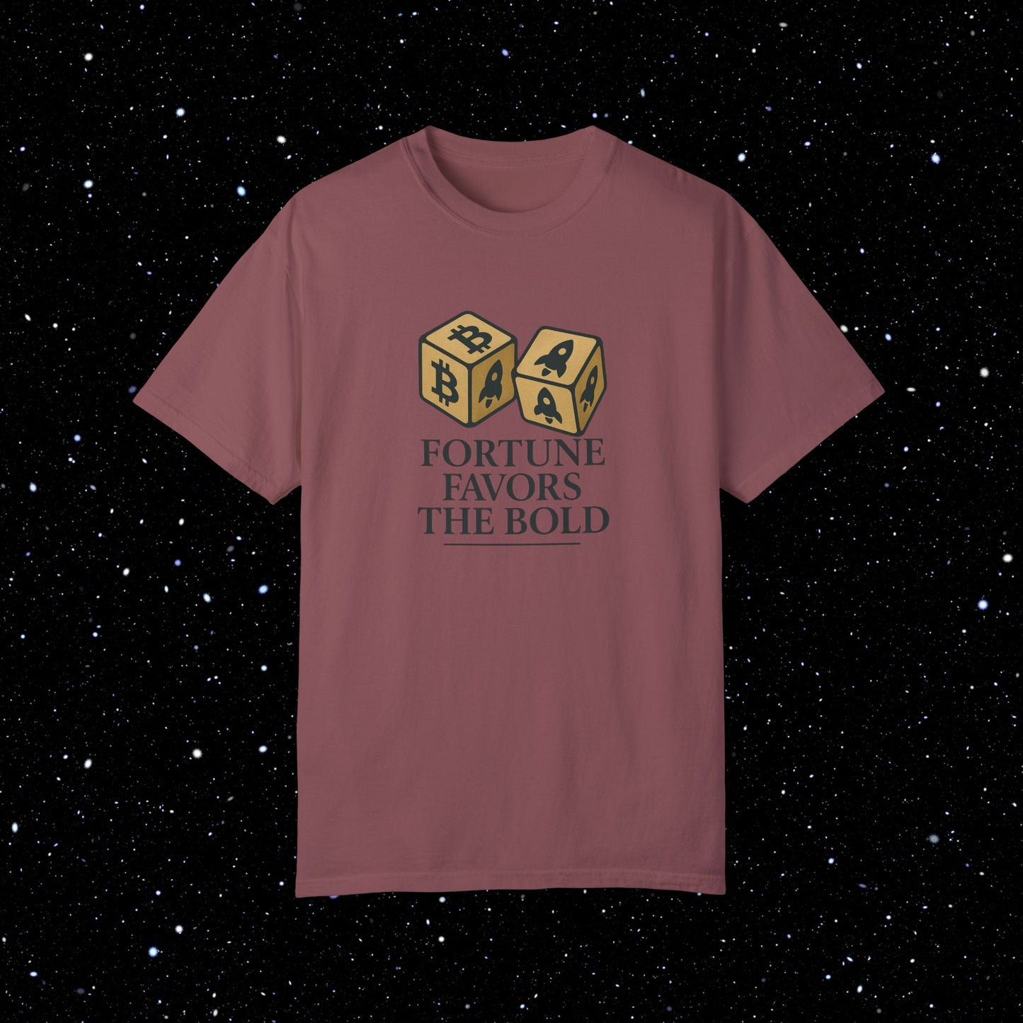 Fortune Favors The Bold - Bitcoin Comfort Colors Tee Shirt