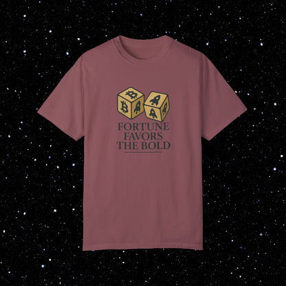 Fortune Favors The Bold - Bitcoin Comfort Colors Tee Shirt