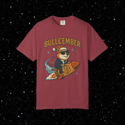 Bullcember Rocket Doge Bitcoin Tee