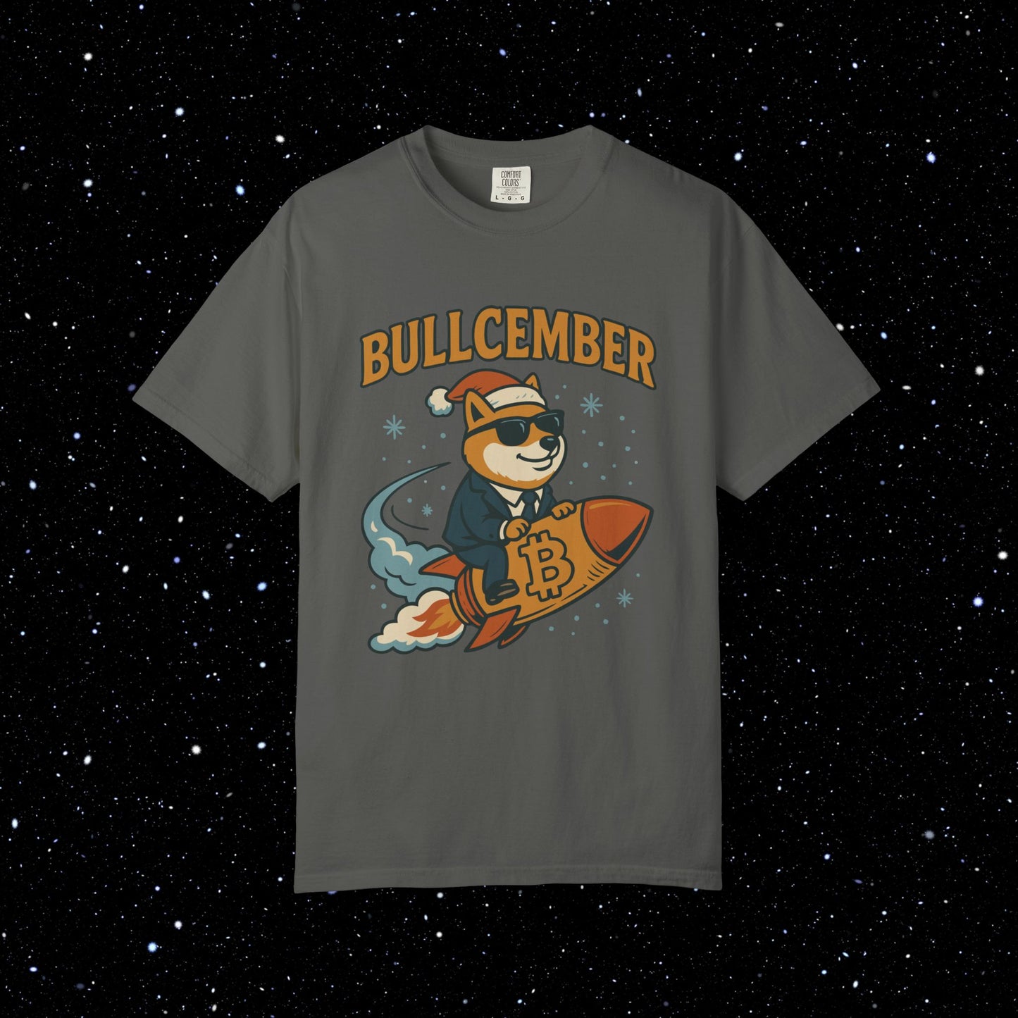 Bullcember Rocket Doge Bitcoin Tee
